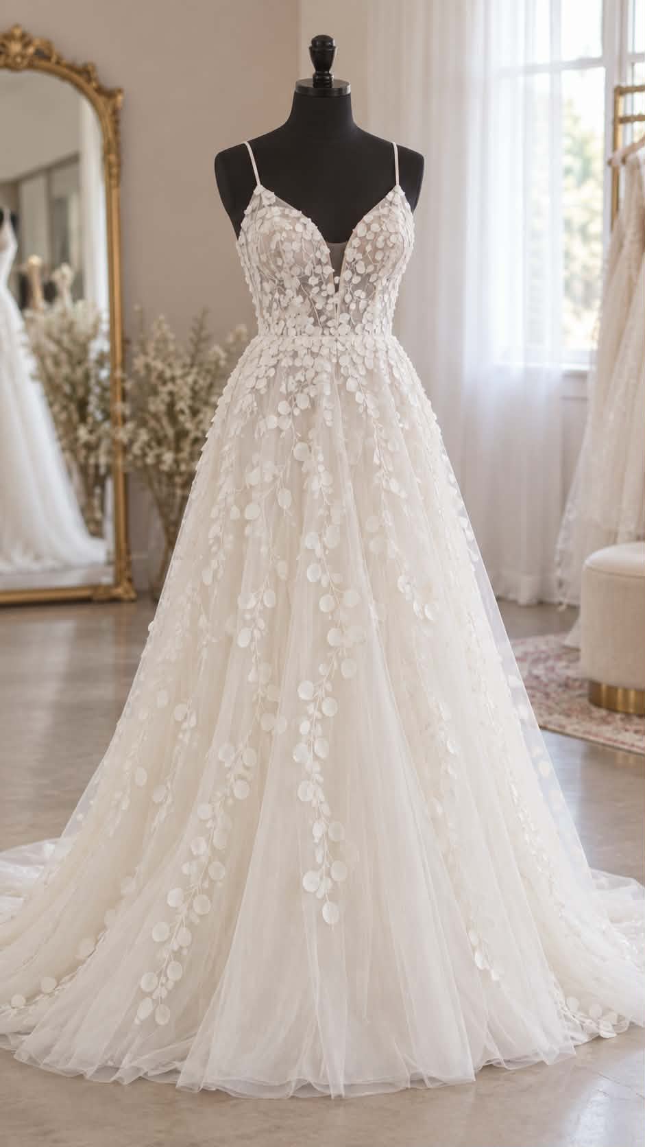 Finished bridal gown